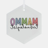 Mammo Technologist Mammography Technician Gives ガラスオーナメント (裏面)