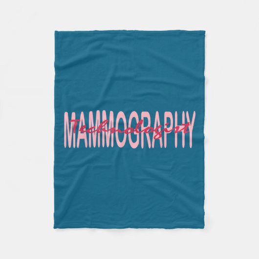 Mammography Techs Technologist Mammo Technologist  フリースブランケット (正面)