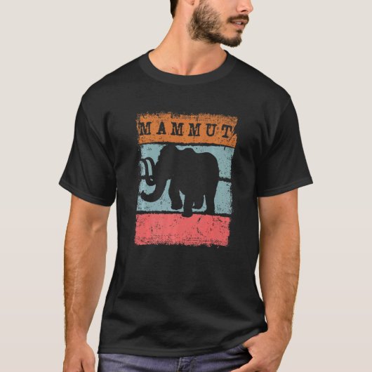 Mammoth Big Ice Woolly Elephant Mammuthus Mastodon Tシャツ (正面)