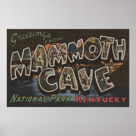 Mammoth Cave, Kentucky - Large Letter Scenes ポスター (正面)