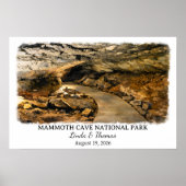 Mammoth Cave National Park Kentucky Watercolor ポスター (正面)