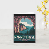 Mammoth Cave National Park Vintage Camping Hiking  カード (黄色い花)
