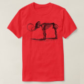 Mammoth Fossil , Wooly Mammoth Skeleton Mastodon Tシャツ (デザイン正面)
