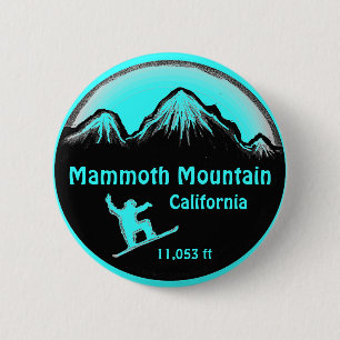 Mammoth Mountainカリフォルニアのスノーボードの芸術ボタン 缶バッジ