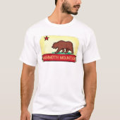 Mammoth Mountainカリフォルニアの人の州の旗のティー Tシャツ (正面)