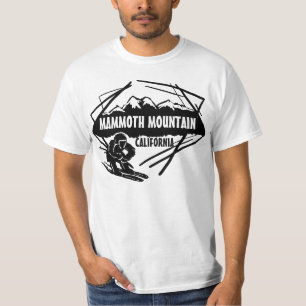 Mammoth Mountainカリフォルニアの黒いスキー価値ティー Tシャツ