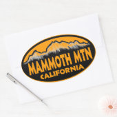 Mammoth Mountain Californiaオレンジシール 楕円形シール (封筒)