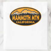Mammoth Mountain Californiaオレンジシール 楕円形シール (バッグ)