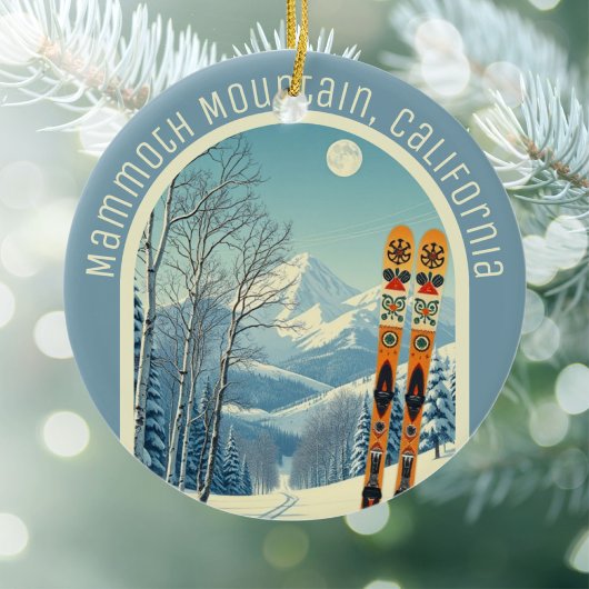 Mammoth Mountain California ski souvenir セラミックオーナメント