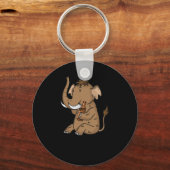 Mammut mit einem Bier キーホルダー (正面)