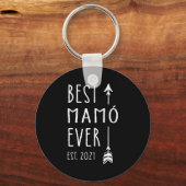 Mamo Ever Est 2021 New Irish Grandma Baby Announce キーホルダー (正面)