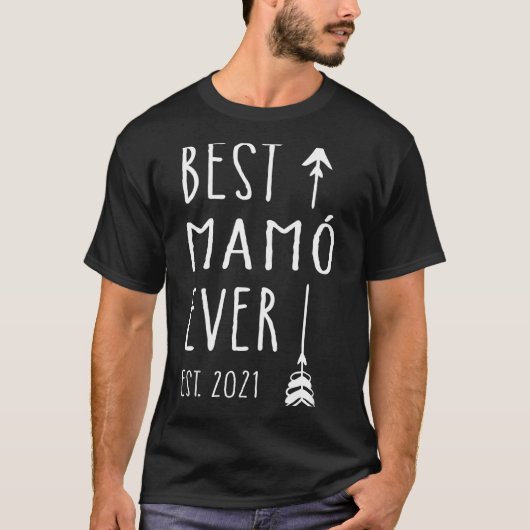 Mamo Ever Est 2021 New Irish Grandma Baby Announce Tシャツ (正面)