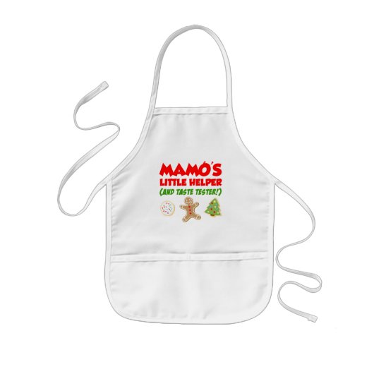 Mamo's Little Helper Christmas Cookie 子供用エプロン (正面)