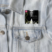 Man最高のTuxedo Bow Tieテニスシューズ結婚のバッジ 缶バッジ (インサイチュ)