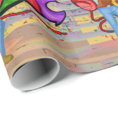 Man踊り2 Music Graffiti Wall Background ラッピングペーパー (ロールコーナー)