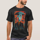 Man and Umbrella Surrealistic Horror Abstract Hall Tシャツ (正面)