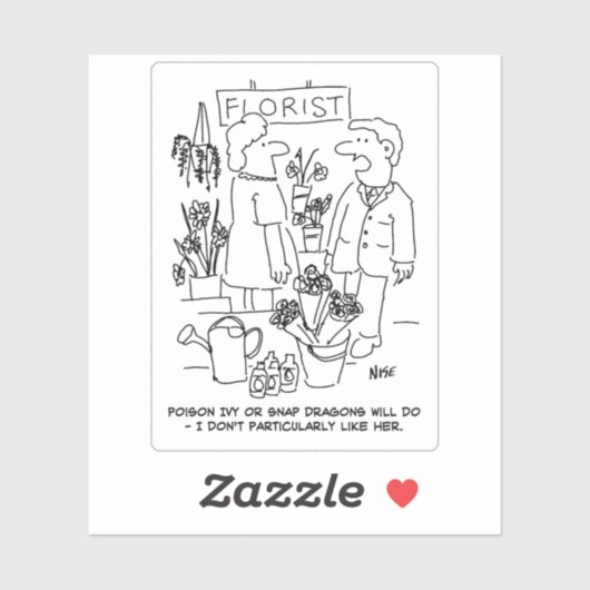 Man at a Floresous Cartoon. シール (シート)