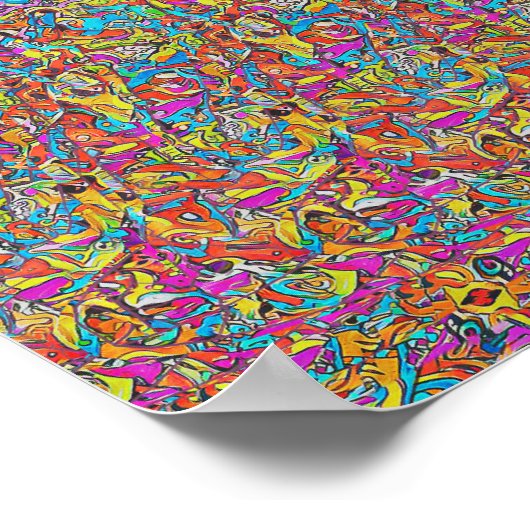 Man at work - Hidden 3Dプリント ポスター (角)