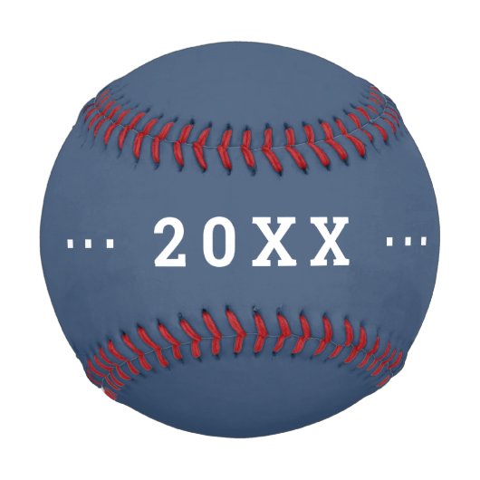 Man Birthday gift idea custom name text navy blue 野球ボール (裏面)