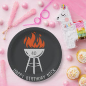 Man Birthday Party, Bacon, BBQ ペーパープレート (パーティー)