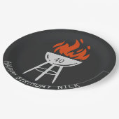 Man Birthday Party, Bacon, BBQ ペーパープレート (アングル)