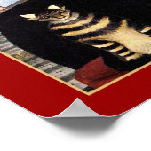 Man & Cat by Henri Rousseau ポスター (角)