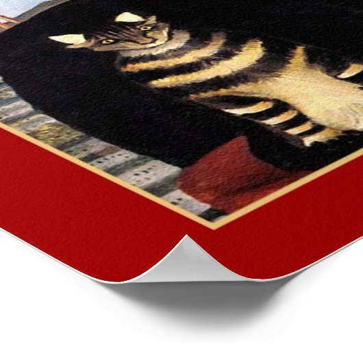 Man & Cat by Henri Rousseau ポスター (角)