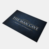 Man Cave blue door matへようこそ ドアマット (アングル)