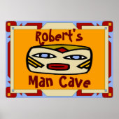 Man Cave Sign (edit name) ポスター (正面)