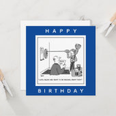 Man cheating at Darts Cartoon カード (正面/裏面インサイチュ)