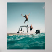 Man diving on pool ポスター (正面)