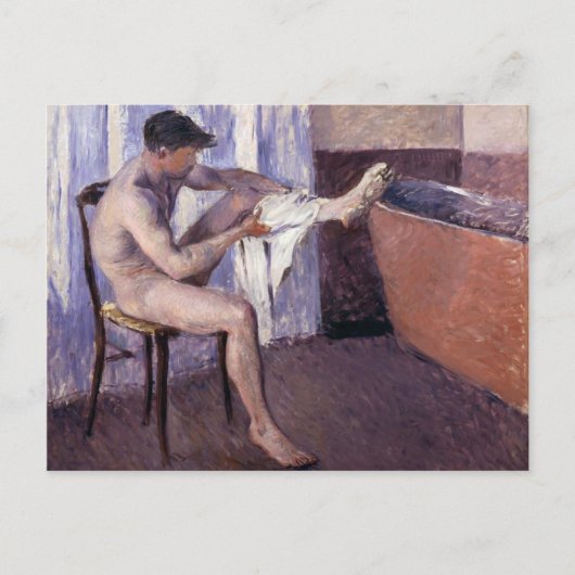 Man Drying Leg by Caillebotte ポストカード (正面)