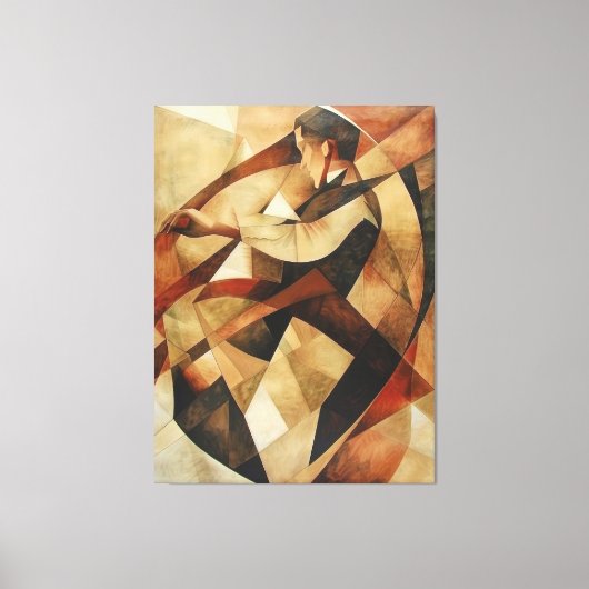 Man Enveloped in Abstraction Canvas キャンバスプリント (正面)