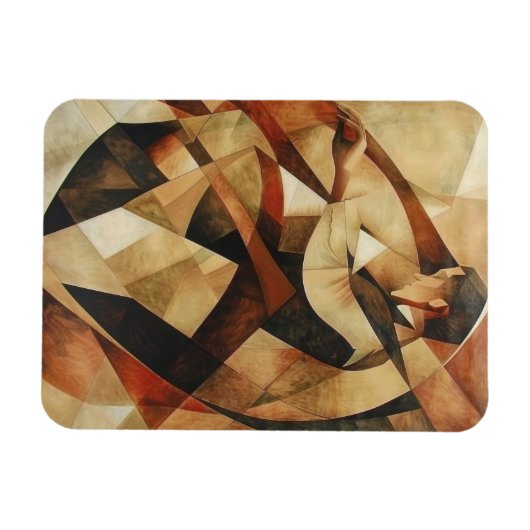 Man Enveloped in Abstraction Canvas マグネット (横)