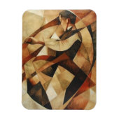 Man Enveloped in Abstraction Canvas マグネット (縦)
