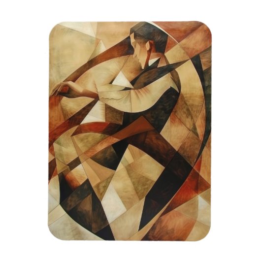 Man Enveloped in Abstraction Canvas マグネット (縦)