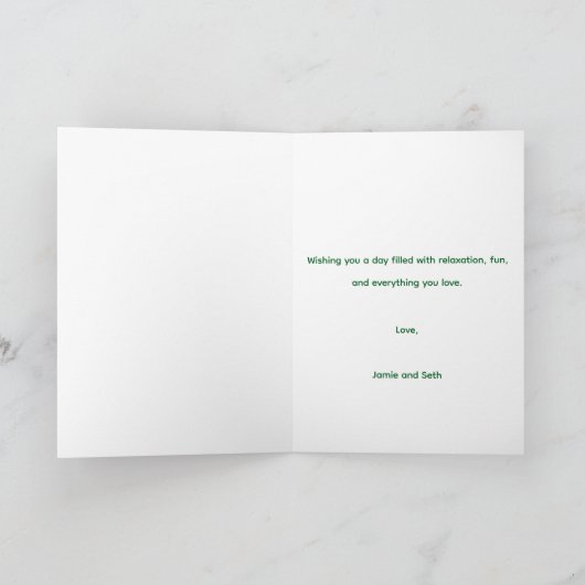 Man Fishing Custom Birthday/Fathers Day カード (内部)