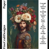 Man, Flowers Headpiece / Crown CP6クラフト紙