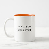 Man Flu Survivor Funny Gag Gift for him ツートーンマグカップ (左)