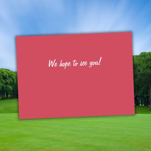 Man Golf Player Swinging Fifties 50th Birthday 招待状