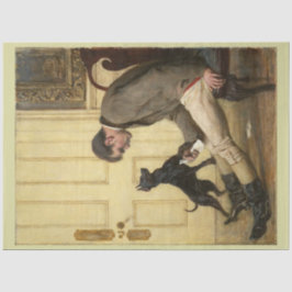 Man & His Dog Decopage紙 薄葉紙