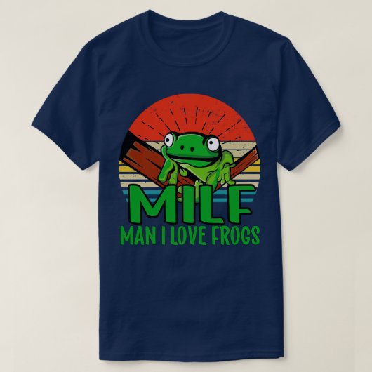 Man I love Frogs 2 Tシャツ (デザイン正面)