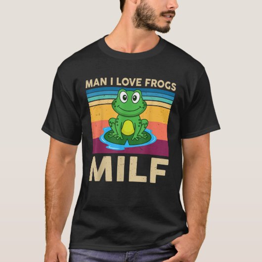 Man I Love Frogs Kids Toddler Brother Cute Frog Re Tシャツ (正面)