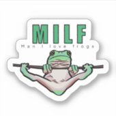 Man I Love Frogs (MILF) シール (正面)