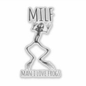 Man I love frogs Sticker シール (正面)