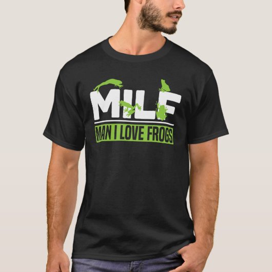 Man I Love Frogs Tadpole両生類Herpetologist F Tシャツ (正面)