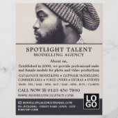 Man in Hat, Modeling Agency, Model Agent Advert チラシ (正面)