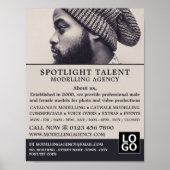 Man in Hat, Modeling Agency, Model Agent Advert ポスター (正面)