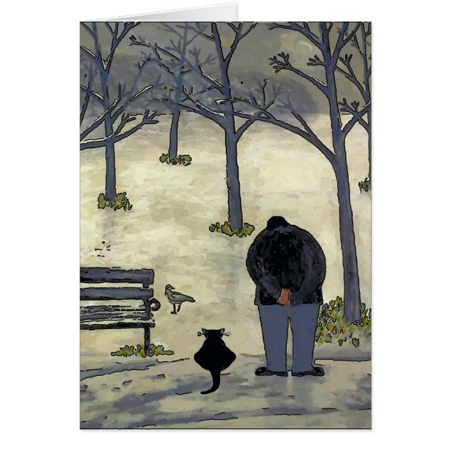 Man in Park, Cat and Bird (正面)
