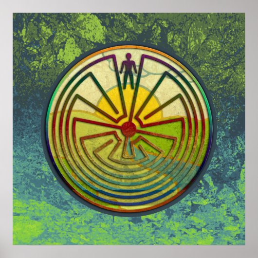 MAN IN THE MAZE landscape + your background ポスター (正面)